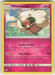 Whimsicott 148/236 Cosmic Eclipse Rare Pokemon Card