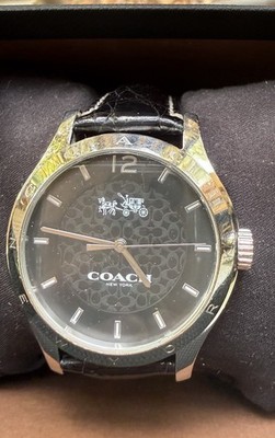Coach Logo Maddie Unisex 41mm C Logo Dial Watch Croc Strap Box Papers Carriage