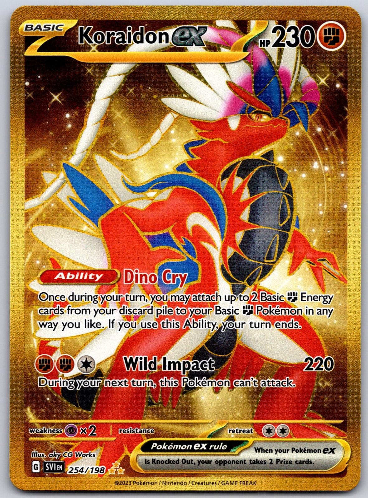 Koraidon ex 254/198 Pokemon Holo Scarlet & Violet Near Mint