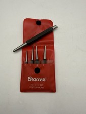 Starrett S 117 Center Punch Set 4 of 5 Pieces in Case USA Made 264G Used