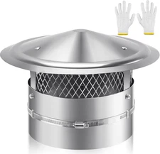 12 Inch Chimney Cap,Adjustable Chimney Cap (Fits 11.9" - 12.3" round Flues) - 12