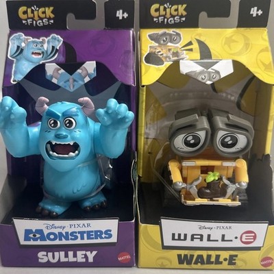 Disney Pixar Wall-E and Sulley Click Figs Lot Of 2 Figure Set New In Box