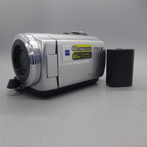 Sony Handycam DCR-SR57E Handheld High Definition Camcorder Silver Tested