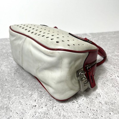 PRADA SS2000 Leather Mini Boston Bag Brown Triangle Logo Vintage