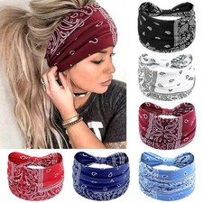Wide Sport Headband Fitness Sweatband Non-Slip Moisture Wicking Running Yoga Gym