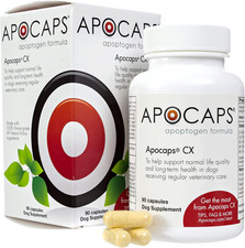 Apocaps CX Apoptogen Formula for Dogs 90 Capsules - Supports Normal Levels of