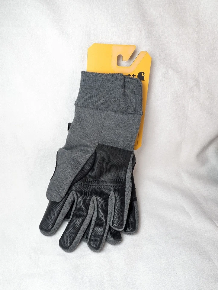 Luvas masculinas Carhartt S Wind Fighter forradas termicamente lã sensível ao toque cinza - Imagem 2 de 4
