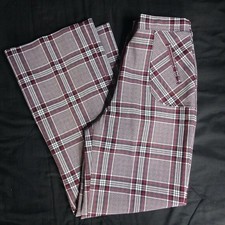 Deadstock Vintage K-Mart Mod Plaid Polyester Pants Flared