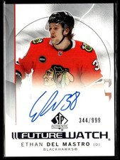 2024-25 SP Authentic Future Watch Auto Ethan Del Mastro Rookie Auto 344/999