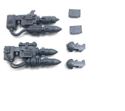 40k Ork Bits: Deff Dread Wepons Rokkit Launcher x2
