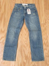 Levi's 514 Boys Straight Jeans Size 10 Adjustable Waistband 25X25