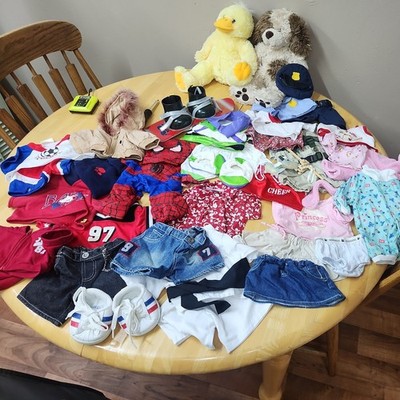 Early 2000s Vtg Build-A-Bear Workshop Clothes Lot Plus two Plushes