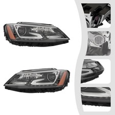 Xenonhid Headlights For Vw Jetta 2015-2018 Wled Drl Left Right Headlamps