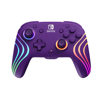 PDP Afterglow Wave Wireless Pro Controller Purple   Nintendo Switch Neu & OVP