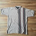 Greg Norman Collection Vintage Golf Polo Shirt Retro Jazzy Pattern Large