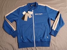 $525 NWT Palms Angels Mens Large Classic Track Suit Blue Striped White Zip Up 