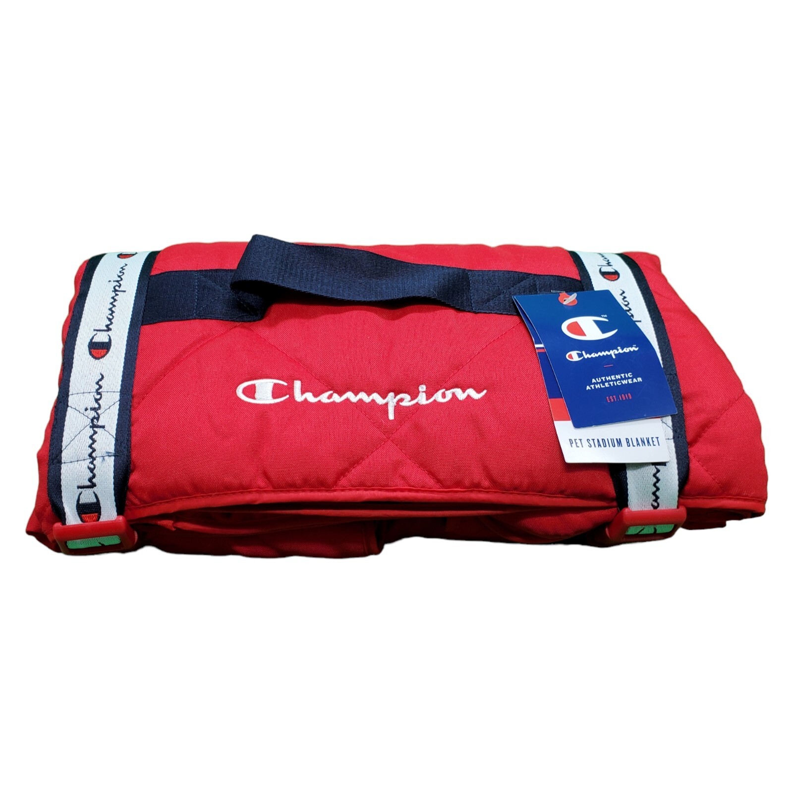 Champion Pet Stadium Blanket CP4034 GM111521 Medium 29"×39" Red Blue Handle
