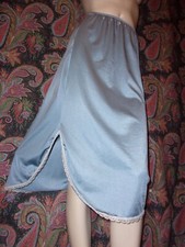 Vintage Cabernet Blue Silky Nylon Half Slip Lingerie M