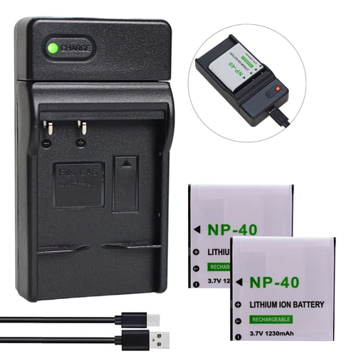 2x Li-ion LB-060 Battery +Charger for KODAK PIXPRO AZ501 AZ521 AZ522 AZ525 AZ526