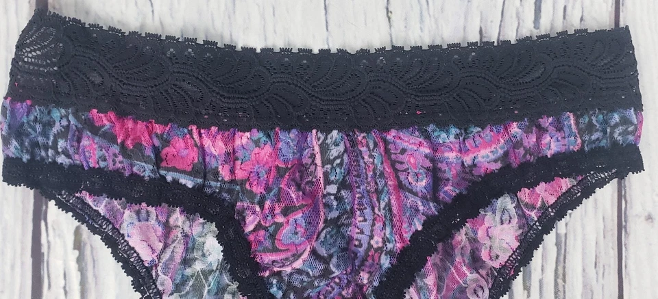 De Colección Nancy King Para Mujer Retro Encaje Cintura Alta Tanga Panty Ropa Interior Cachemira S/M Foto 4 de 4