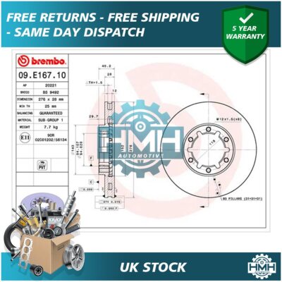 Fits Nissan Cabstar 2006-2013 2.5 D dCi 3.0 HMH Front Brake Discs 40206LC60A