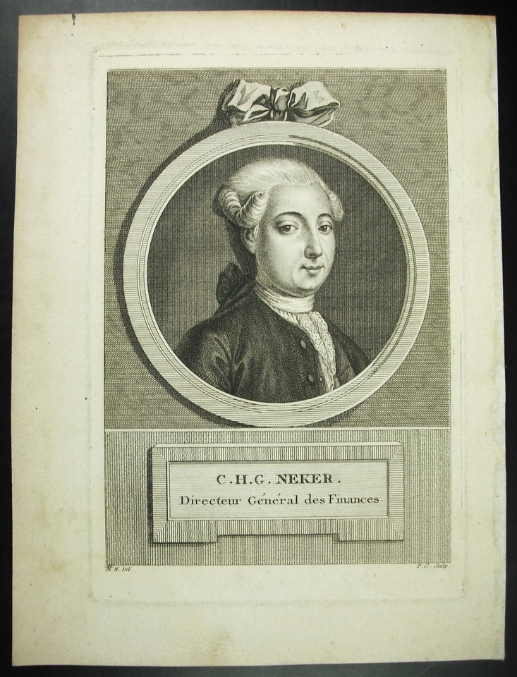 Neckler Jacques Necker Vater Von Madame De Staël Direktor Der Finanzen | eBay.de