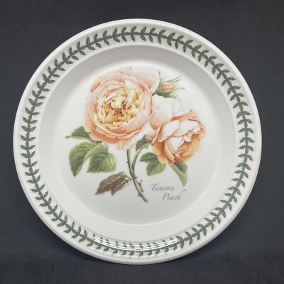 Portmeirion Botanic Roses Salad Plate Tamora Peach Floral NEW