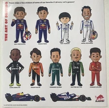 Formula 1 F1 Stickers Max Verstappen Lewis Hamilton Tsunoda  Leclerc Red Bull