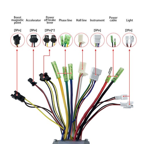 36-48V contrôleur 15A sans balais LCD-S866 kit panneau d'affichage pour scooter vélo électrique - Photo 5/12