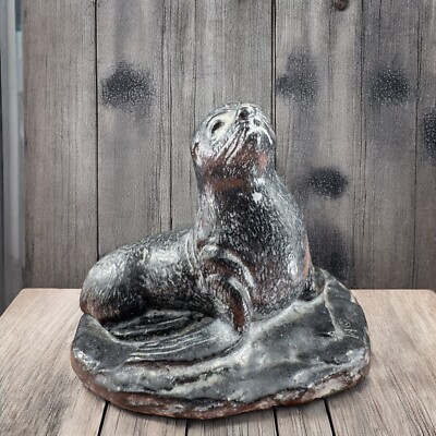 AARDVARK Canada 1970s Resin Figurine Sea Lion Sea Animal Creature Vintage Decor