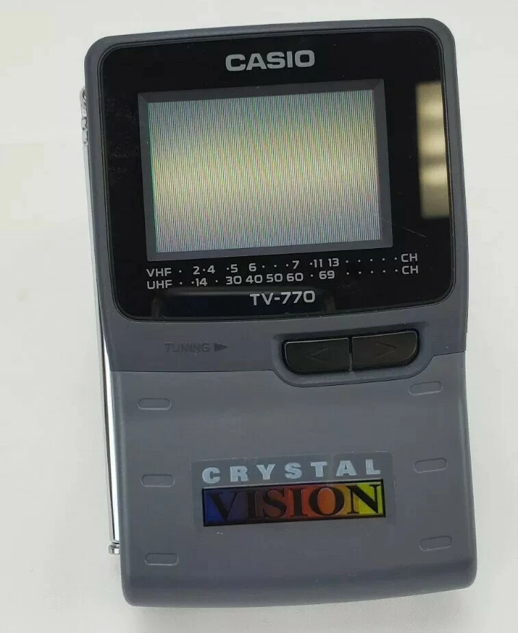 VINTAGE New Casio Portable Color TV-770BX with Crystal Vision David Robinson - Image 3 of 4