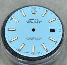 Rolex 41mm Datejust Custom Light Blue Index Dial For Model 126333 & 126303 MINT