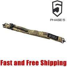 Phase 5 Tactical Quick Adjustable 2-Point Rifle Sling with QD swivel - MultiCam