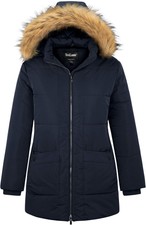 Soularge Women's Plus Size Winter Warm Quilted Puffer Jacket With Detachable...