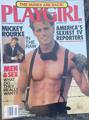 RARE VINTAGE 1987 PLAYGIRL MICKEY ROURKE GAY SEX NUDE PICTORIALS 41 | eBay