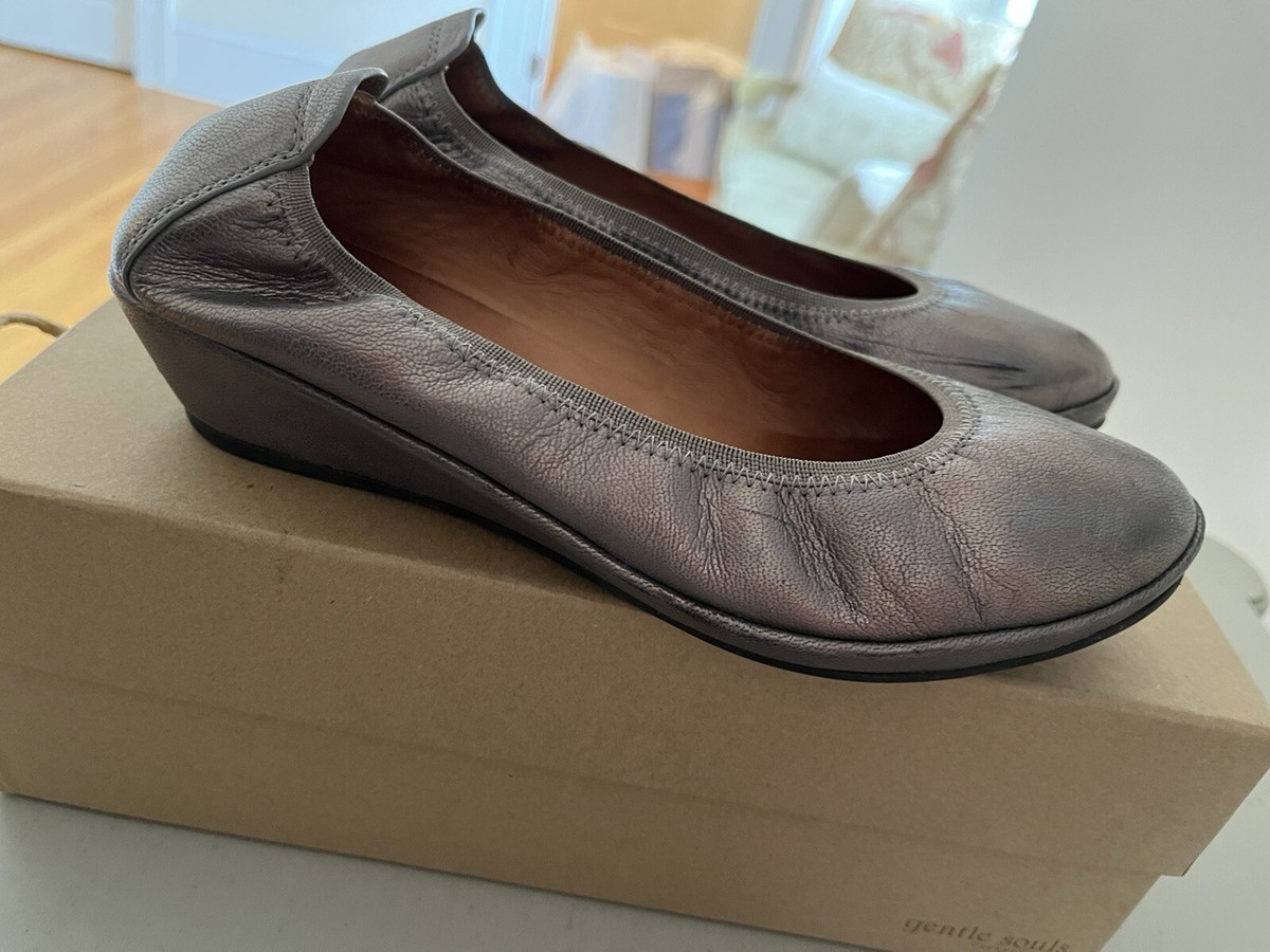 gentle souls Natalie Size flats pewter