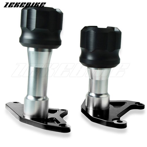 Pair Of Orange CNC Aluminum Frame Sliders / Crash Pads For KTM 125/200/390 Duke (2013-2015) - Motorcycle Drop Protection