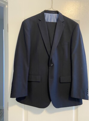 Alberto Cardinali  Mens Navy Blue Suit Slim Fit Size 46S