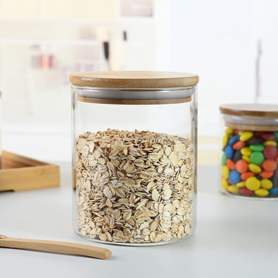 Glass Food Storage Containers with Lids Glass Food Storage Jars for