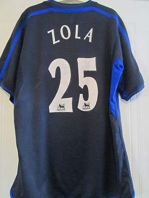 Chelsea 2002-2003 Away Zola 25 Football Shirt Size Adult Extra