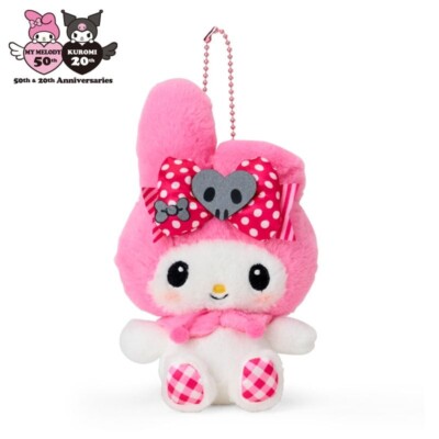 My Melody 50th & Kuromi 20th Anniversary Plush Mascot Keychain Set