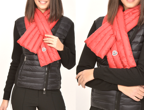MONCLER Daunenschal Sciarpa Down Puffer Scarf Schal Mufflers Stola Gesteppte New - Bild 7 von 15