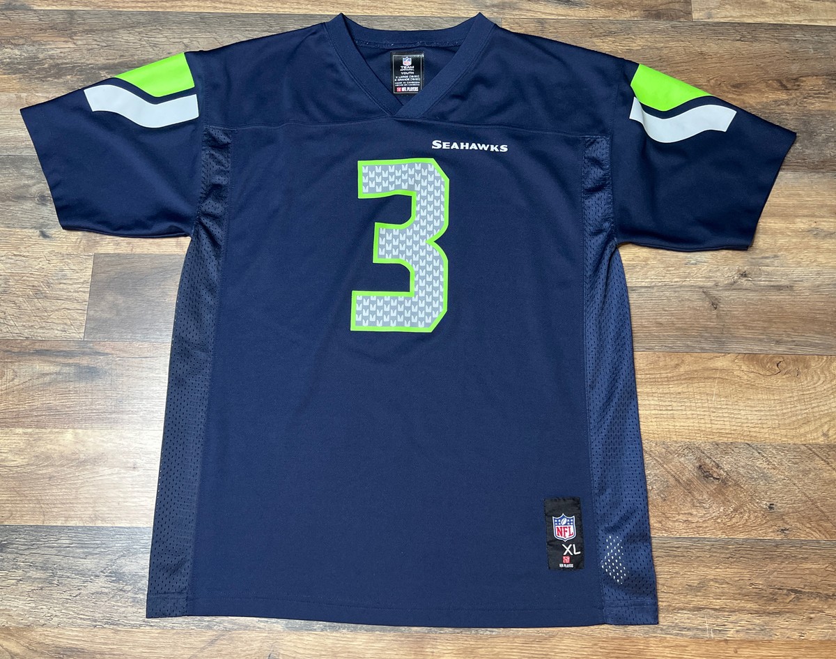 NFL Team Apparel Football Jersey Dark Blue Seattle Seahawks Youth