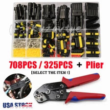 708Pcs 1-6 Pin Car Automotive Waterproof Electrical Wire Connectors Plug Kit Set