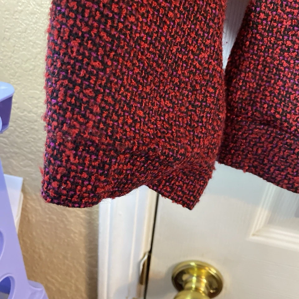 Blazer VINTAGE Norton McNaughton Mujer 12 Bouncle Tweed Elegante Negocios Informal Foto 2 de 4