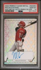 2022 Perfect Game AUTO Rainbow NOLAN STEVENS Mississippi State Bulldogs PSA 10
