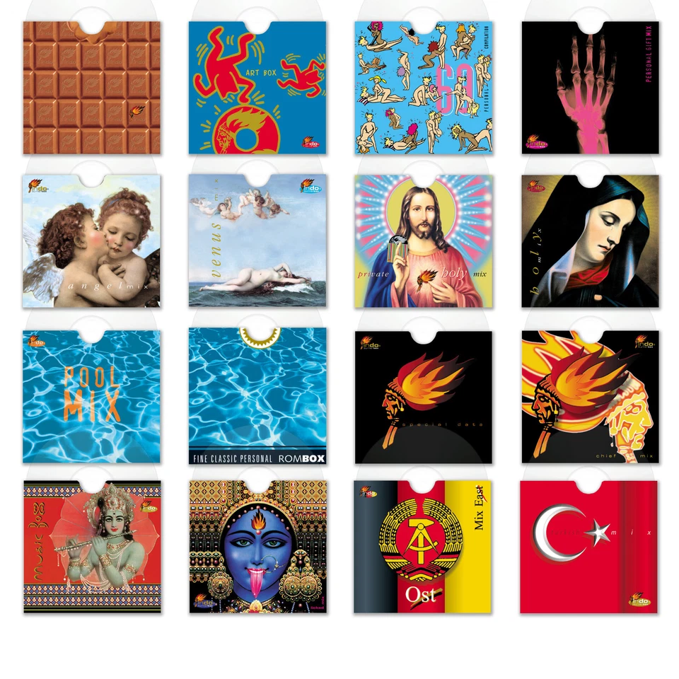 BURNERBOX Funda vacía con motivo CD DVD Blueray espacios en blanco funda de papel de cartón idea de regalo