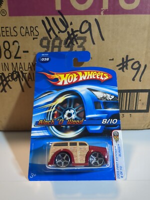 NIB 2005 First Edition Hot Wheels Block 'O Wood 8/10 #038 Car