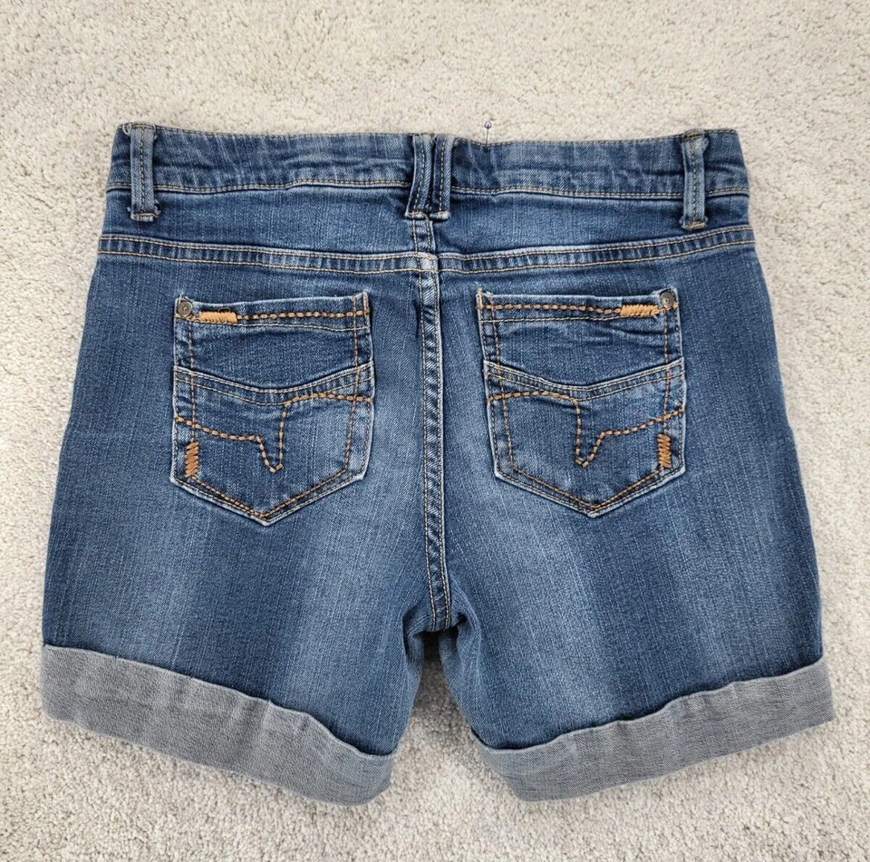 Denim Shorts Arizona Jean Co Womens Blue Stitched Pockets Plus 14.5 - Image 2 of 4
