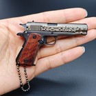 Metal Gun Keychain, Limited Edition 1911 Keychain Min Pistol Keychain for Men